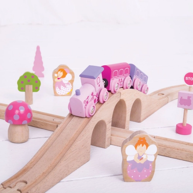 Kolejka drewniana ósemka dla księżniczek 35 części Bigjigs Rail