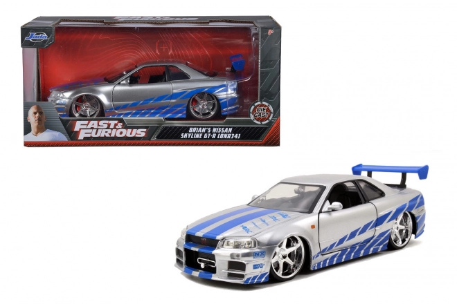 Szybcy i wściekli auto 2002 Nissan Skyline 1:24
