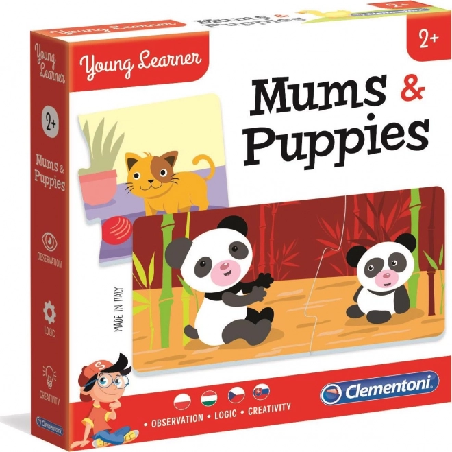 Clementoni Young Learner: mamusie i młode – puzzle 12×2 elementy