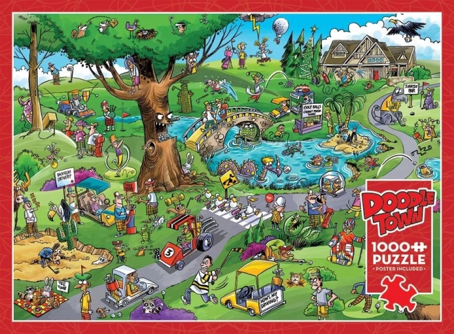 Puzzle DoodleTown: Typowy golf 1000 kawałków