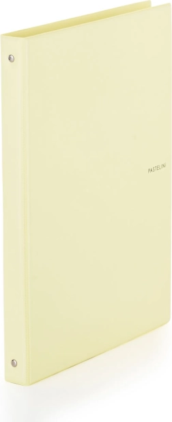 Pastelowy żółty notes A4 na kółka z okładką PVC