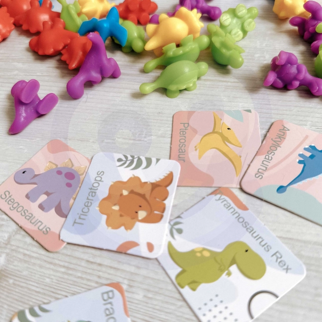 WOOPIE Edukacyjny Zestaw Nauka Liczenia Montessori Dino Układanka 95 szt.