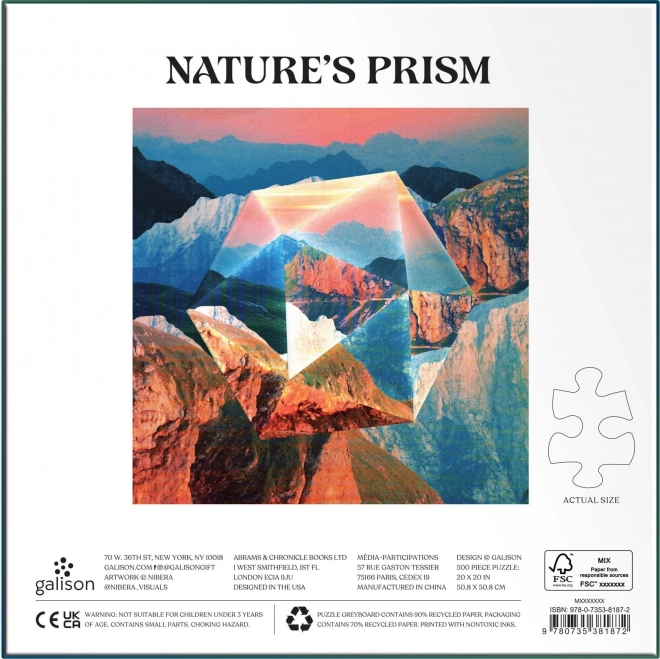 Galison Puzzle Naturalna Pryzma 500 Elementów