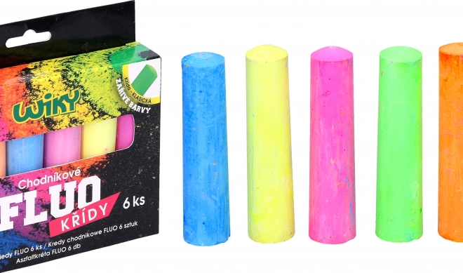 Fluorescencyjne kredy chodnikowe 6 szt.