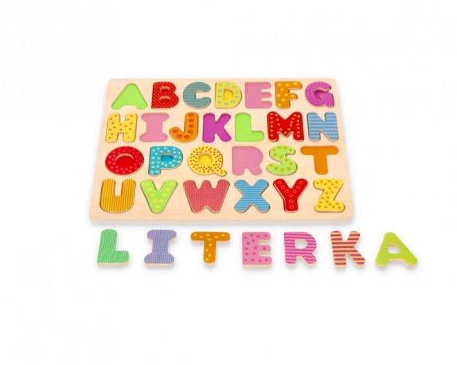 Drewniane puzzle alfabetyczne - duże litery
