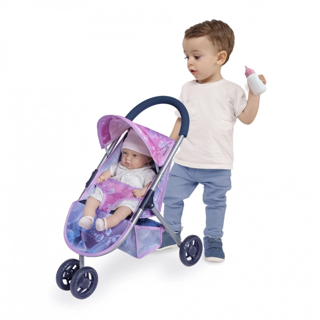 DeCuevas 90276 Sportowy wózek dla lalek trójkołowy Magic Bubble 2024 - 55 cm