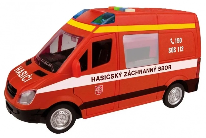 Auto strażackie na napęd z głosem czeskim