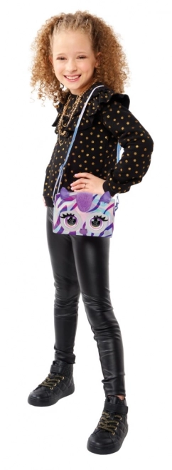 Metaliczna interaktywna torebka Purse Pets zebra