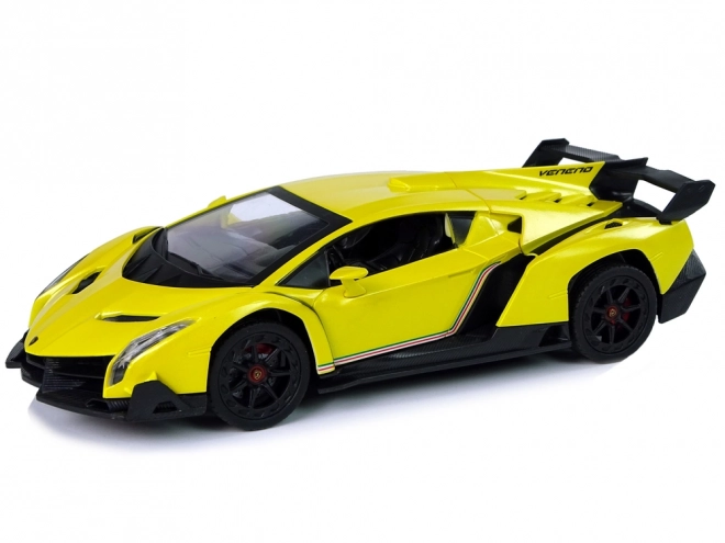 Zdalnie sterowany Lamborghini Veneno Żółty 2.4G zdalne sterowanie kierownicą Świetlne dźwięki