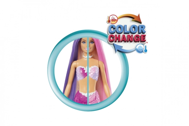 Lalka Barbie Malibu zmieniająca kolor syrenka