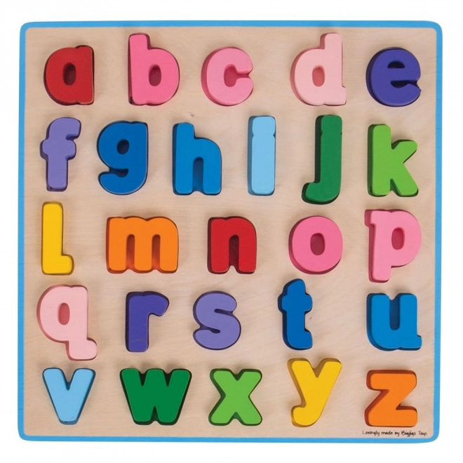 Bigjigs Baby Drewniane puzzle Alfabet małe litery