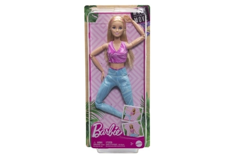Barbie w ruchu - Blondynka w niebieskich legginsach HRH27