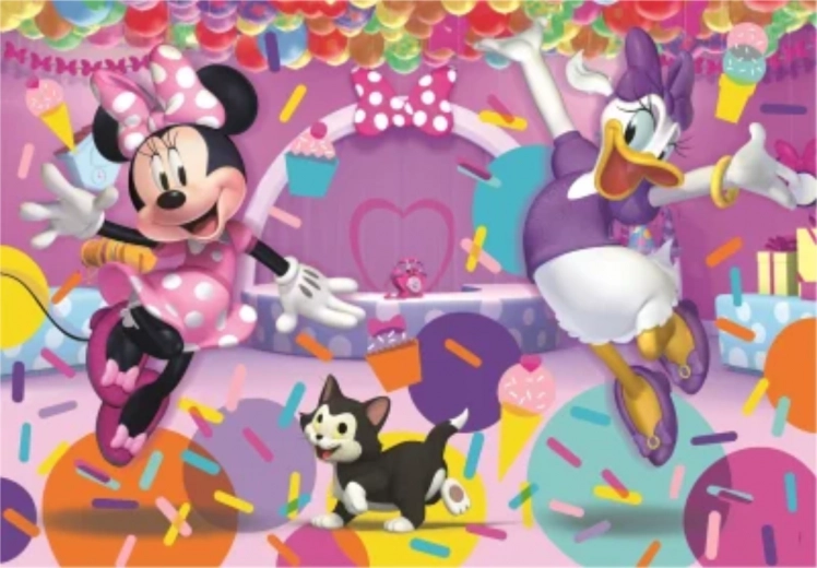 Puzzle Minnie i Daisy na przyjęciu 104 elementy