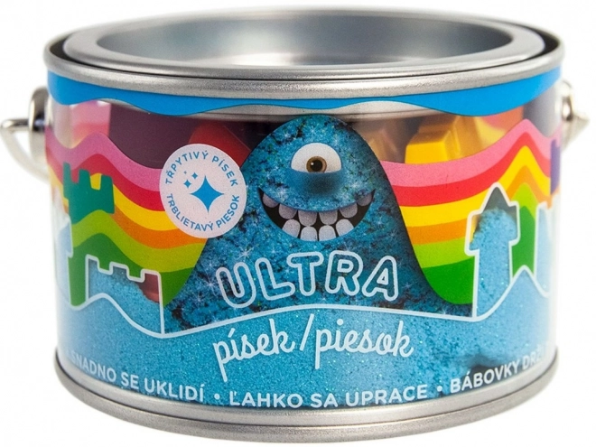 Ultra piasek z brokatem 200g - niebieski