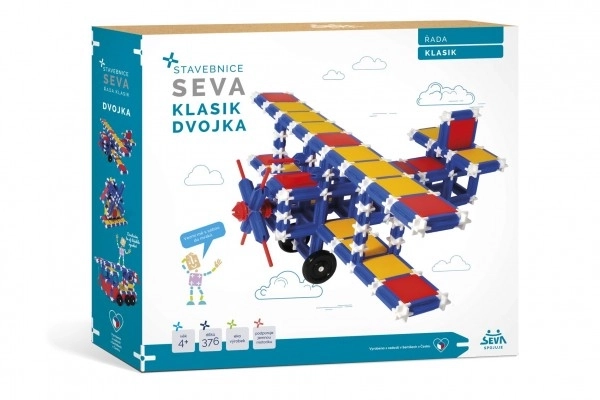 Klocki SEVA KLASIK Dwojka plastikowe 366 sztuk w pudełku 36x33,5x5cm
