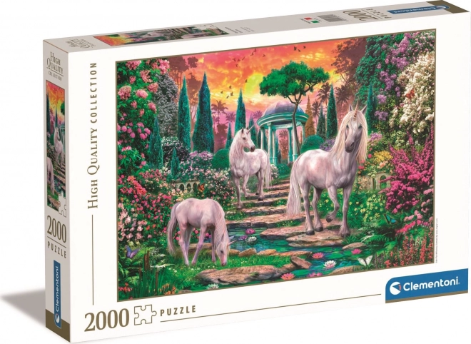 Puzzle Jednorożce w ogrodzie - 2000 elementów