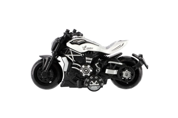Motocykl metalowy/plastikowy 10cm z napędem wstecznym mix kolorów