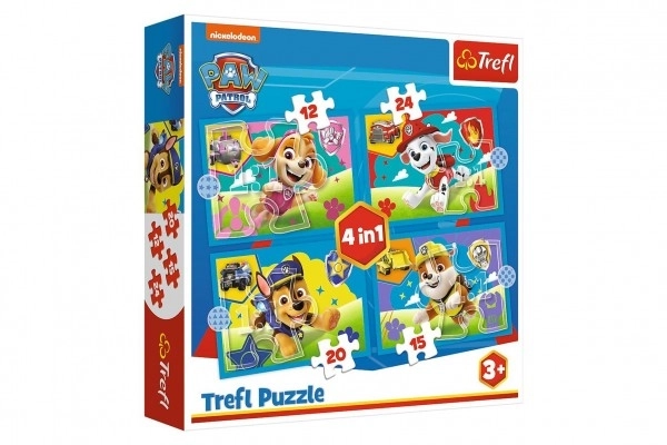 Puzzle 4w1 Biegnące psy Psi patrol (Psi patrol)