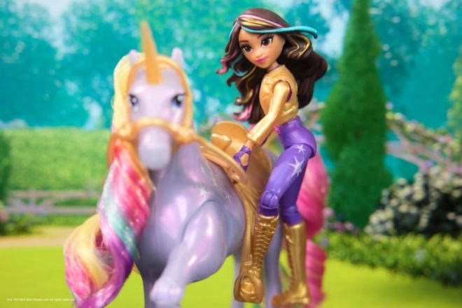 Świetlny jednorożec i figurka Sophia & Wildstar