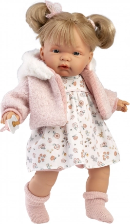 Llorens Joelle realistyczna mówiąca lalka z dźwiękami, 38 cm