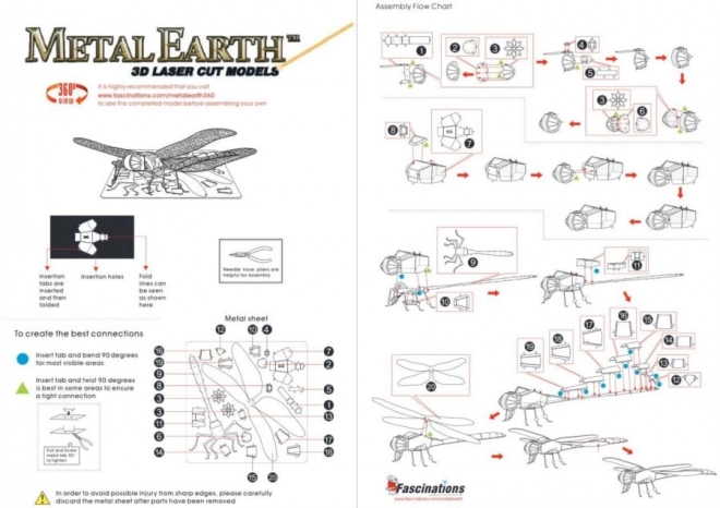 METAL EARTH 3D puzzle Ważka