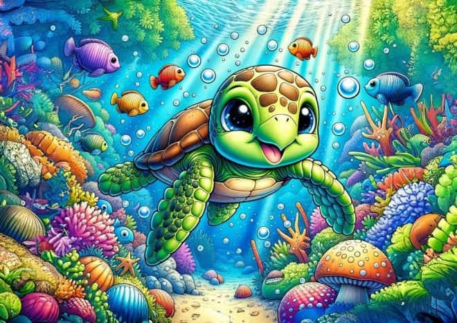 Puzzle Urocza Morska Żółwica