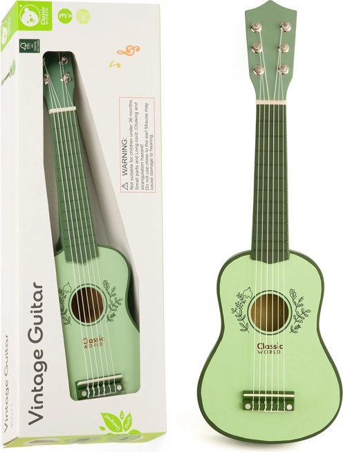 Vintage dziecięca drewniana gitara CLASSIC WORLD 3+