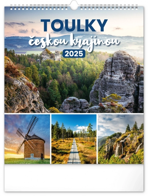 NOTIQUE Kalendarz ścienny Wycieczki po krajobrazie czeskim 2025, 30 x 34 cm