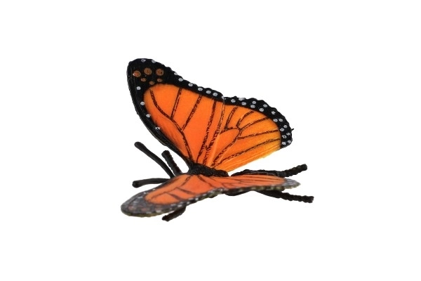 Motyl Monarcha wędrowny (pawik) plastikowy 11cm w woreczku