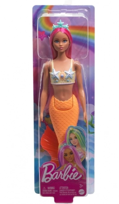 Lalka Barbie Syrena z pomarańczowym ogonem