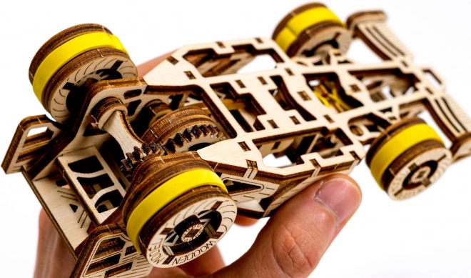 Drewniane Miasto 3D puzzle Wyścigowy Samochód Bolid 108 części