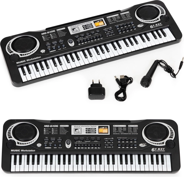Elektryczny pianino z mikrofonem dla dzieci