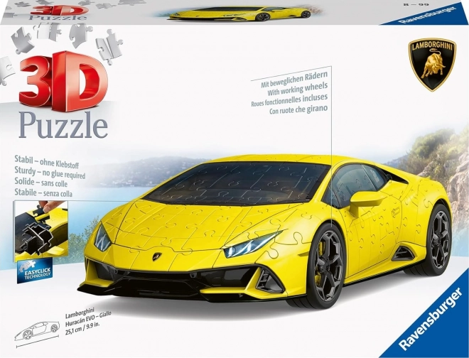 Model 3D puzzle Lamborghini Huracán Evo żółty od Ravensburger