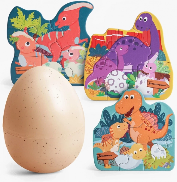 TOP BRIGHT puzzle Jajko dino 3×6 elementów