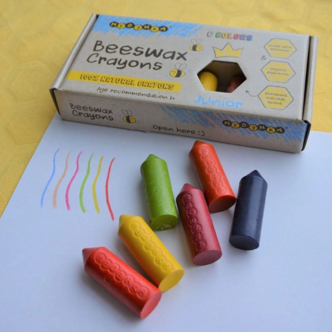 Ekologiczne kredki woskowe Junior 6 szt.