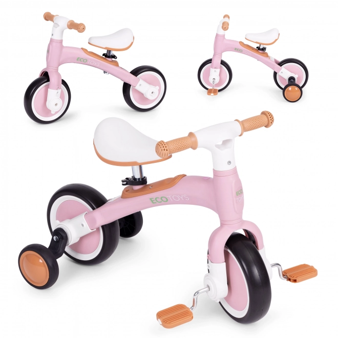 Rowerek balansowy z pedałami - treningowe boczne kółka 3w1 ECOTOYS