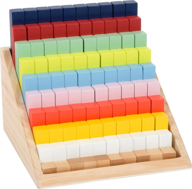 Edukacyjne drewniane kostki matematyczne w pudełku