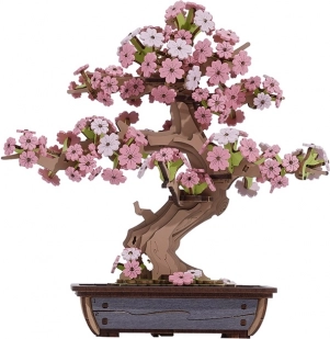 drewniana układanka 3D bonsai sakura