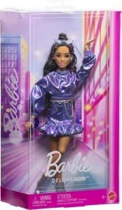 Barbie deluxe modelka w niebieskiej sukience