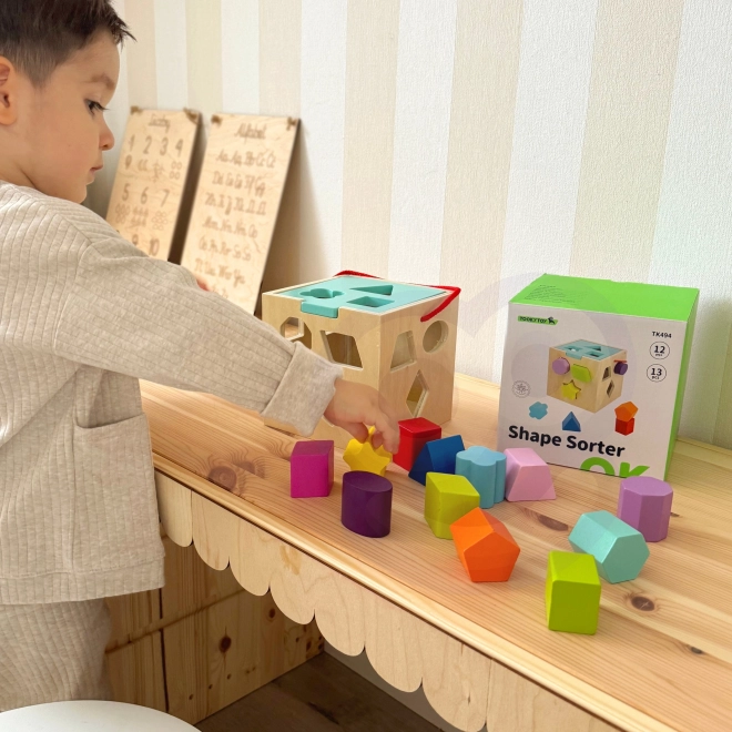 Drewniana kostka z kształtami TOOKY TOY