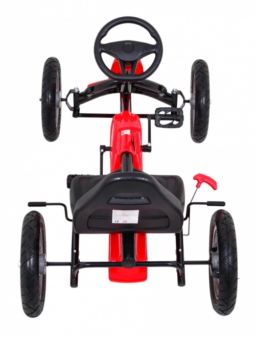 STAR gokart na pedały dla dzieci 3+ Czerwony + regulowane siedzenie + pompowane koła