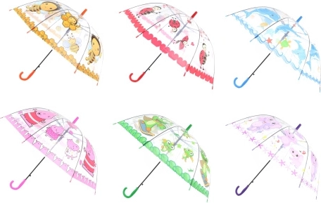 Dziecięcy parasol automatyczny ze zwierzątkami (mix motywów)
