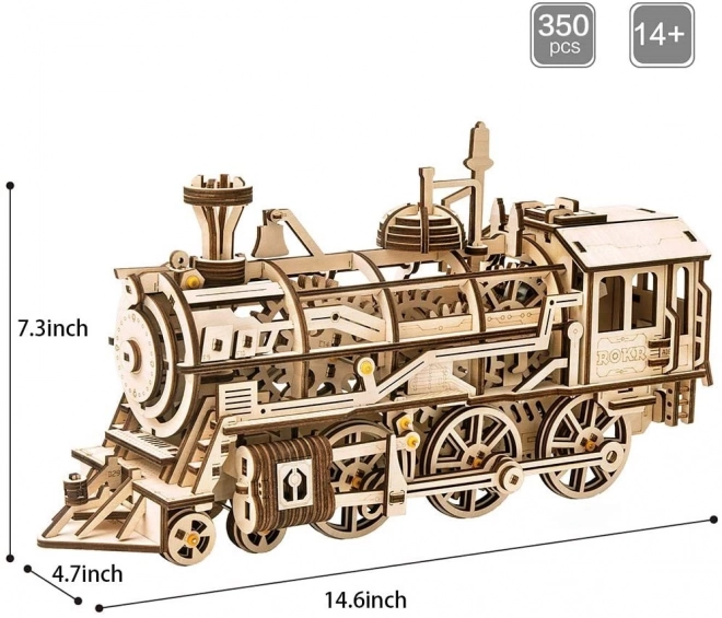 Lokomotywa - 3D drewniana układanka