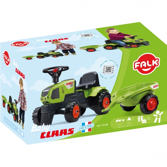 Odpychacz - traktor Claas z kierownicą i przyczepą