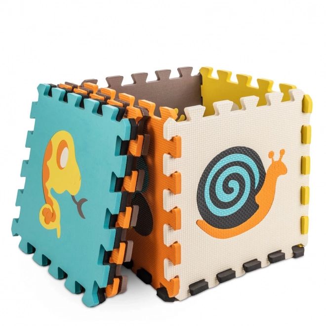 Kolorowe piankowe puzzle z zwierzątkami - 9 części