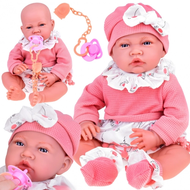 Interaktywna lalka dla dzieci 45 cm w różowym komplecie