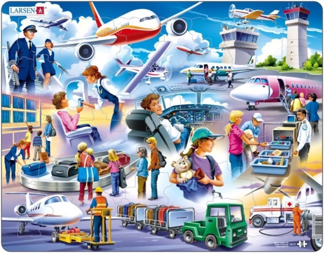 Puzzle Lotnisko LARSEN 42 elementy