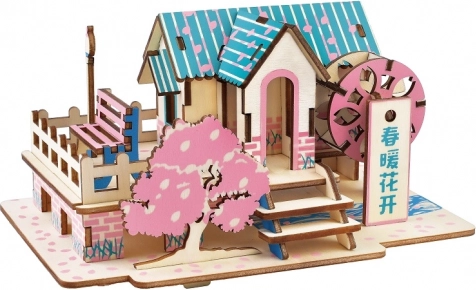 Woodcraft drewniane puzzle 3D Wiosenny dom