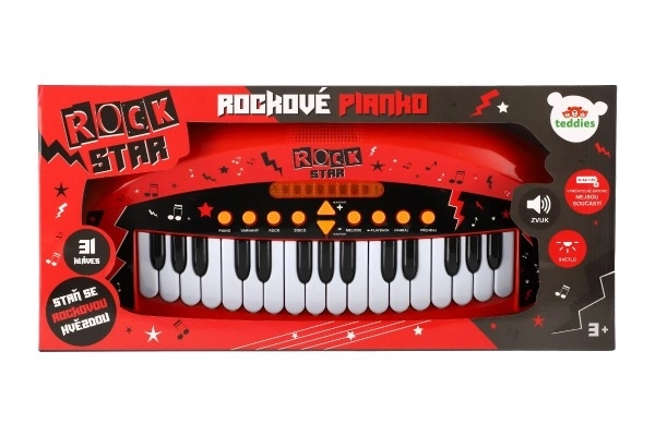 Dziecięce pianino ROCK STAR z 31 klawiszami