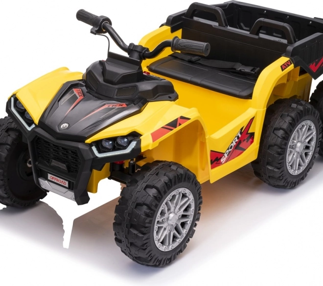 Żółty sportowy dziecięcy quad TX ATV